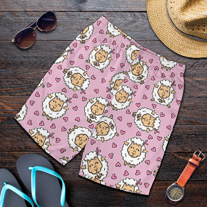 Sheep Cute Pattern Print Design 01 Mens Shorts