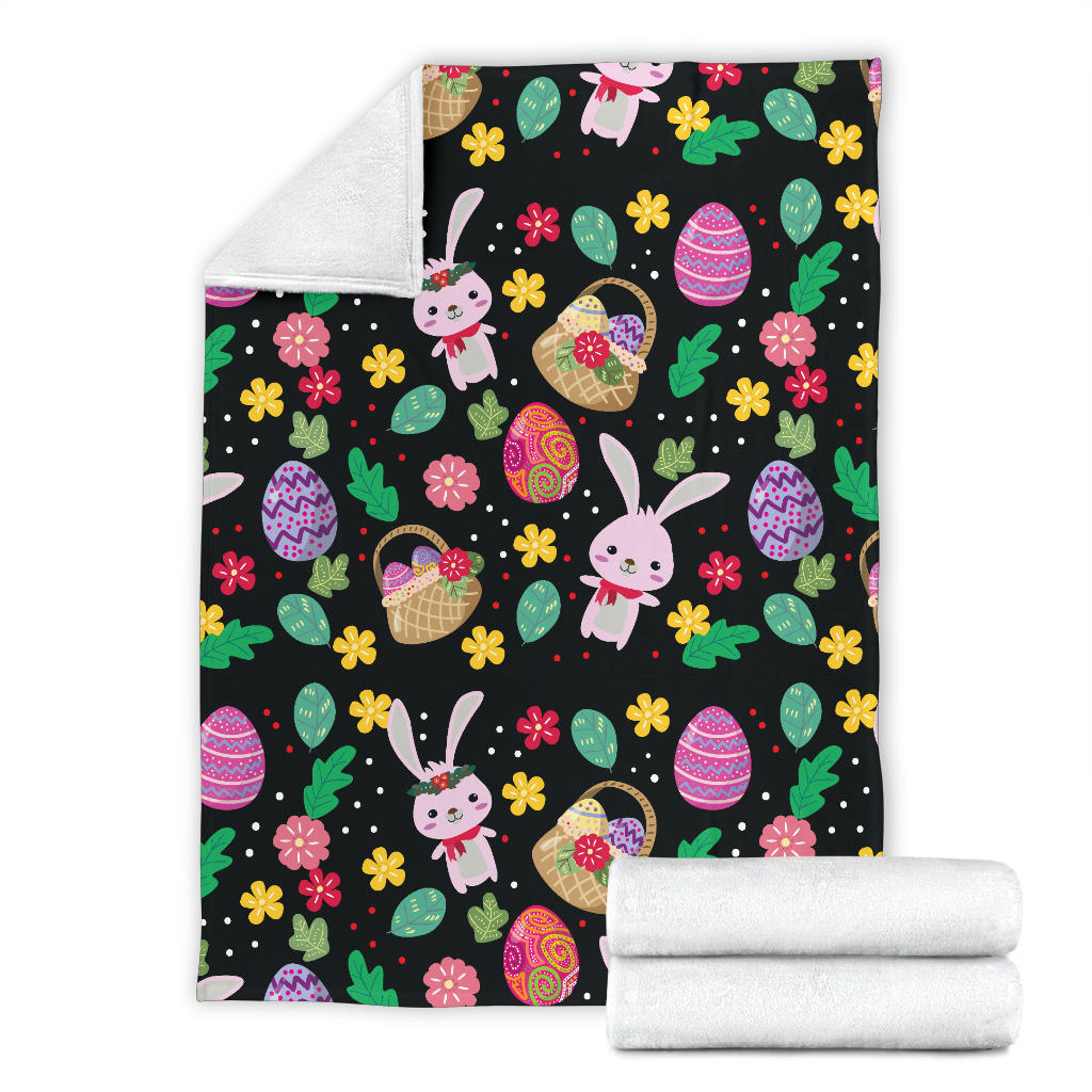 Easter Eggs Pattern Print Design RB05 Fleece Blanket
