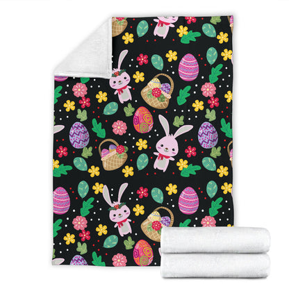 Easter Eggs Pattern Print Design RB05 Fleece Blanket