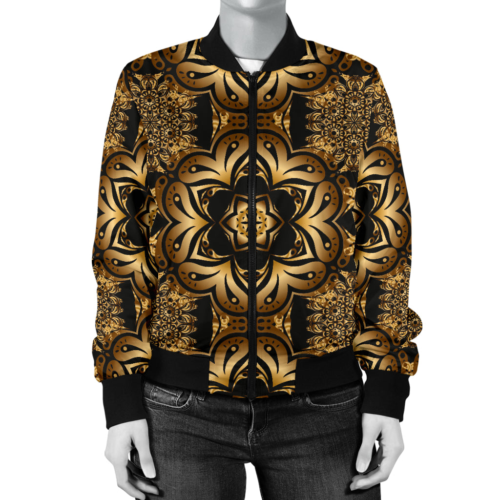 Celtic Pattern Print Design 07 Women's Bomber Jacket
