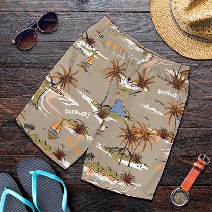 Pacific island Pattern Print Design A05 Mens Shorts