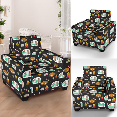 Camper marshmallow Camping Design Print Armchair Slipcover