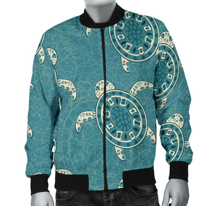 Sea Turtle Pattern Print Design T02 Men Bomber Jacket