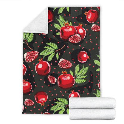 Pomegranate Pattern Print Design PG06 Fleece Blanket