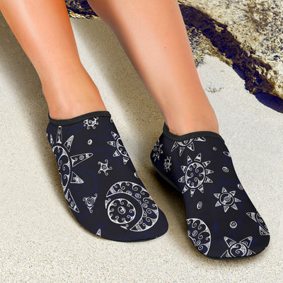 Sun Moon Pattern Aqua Water Shoes