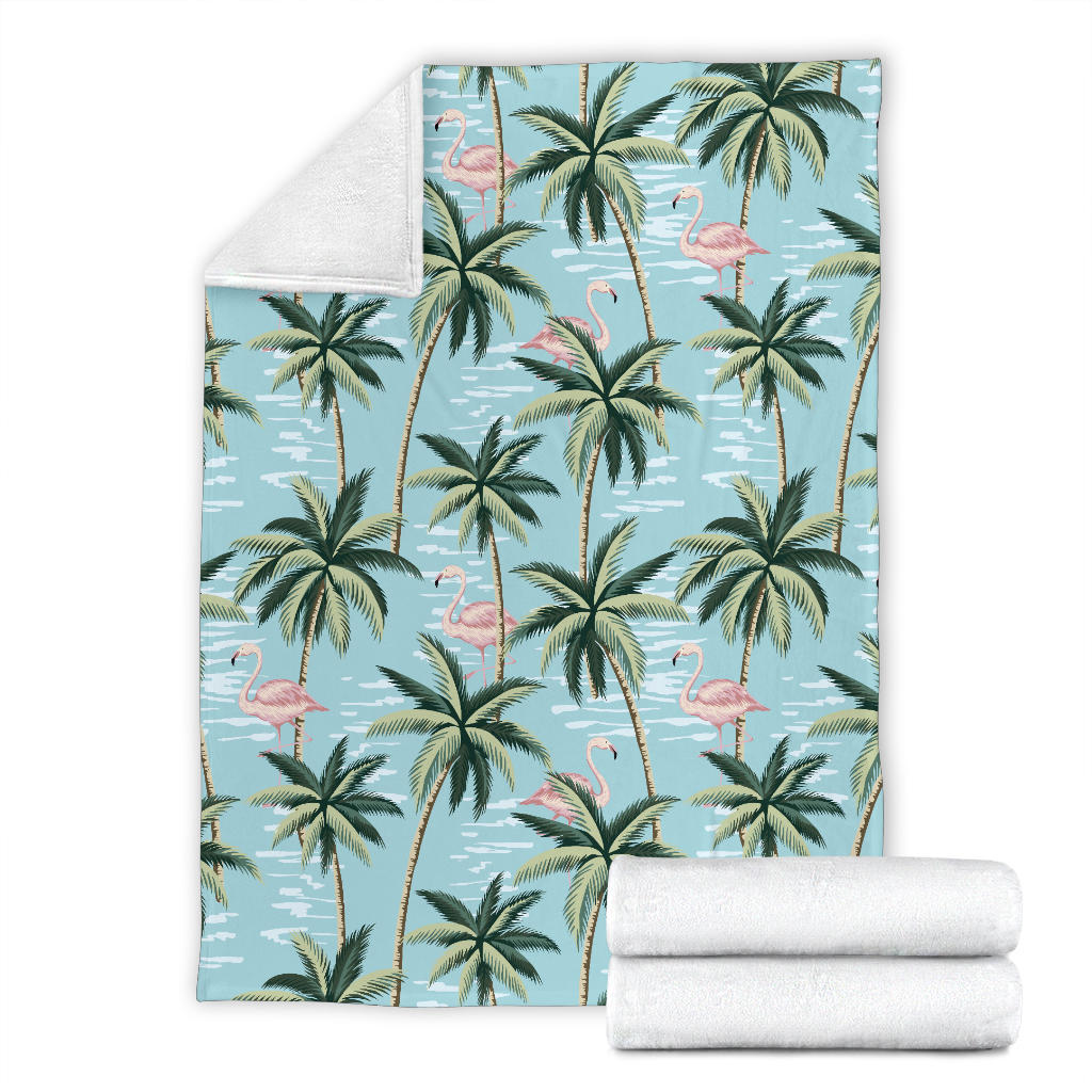Palm Tree Pattern Print Design PT05 Fleece Blanket