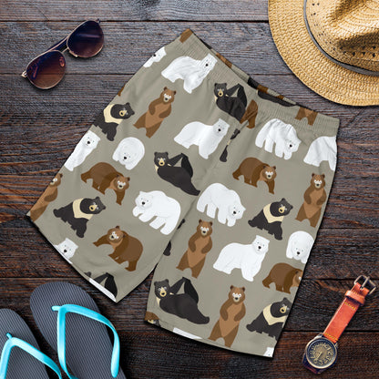 Bear Pattern Print Design BE03 Mens Shorts