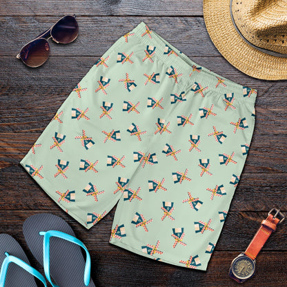 Windmill Pattern Print Design 02 Mens Shorts