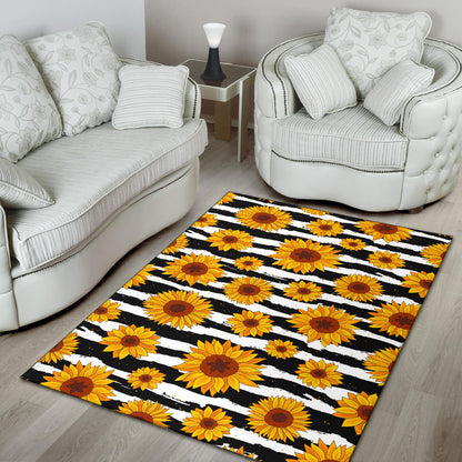 Sunflower Pattern Print Design SF010 Area Rugs
