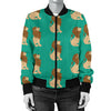 Lion Pattern Print Design 02 Women's Bomber Jacket