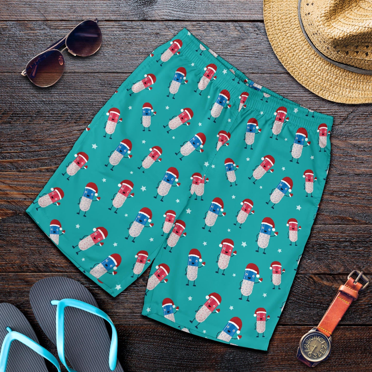 Pill Pattern Print Design A03 Mens Shorts
