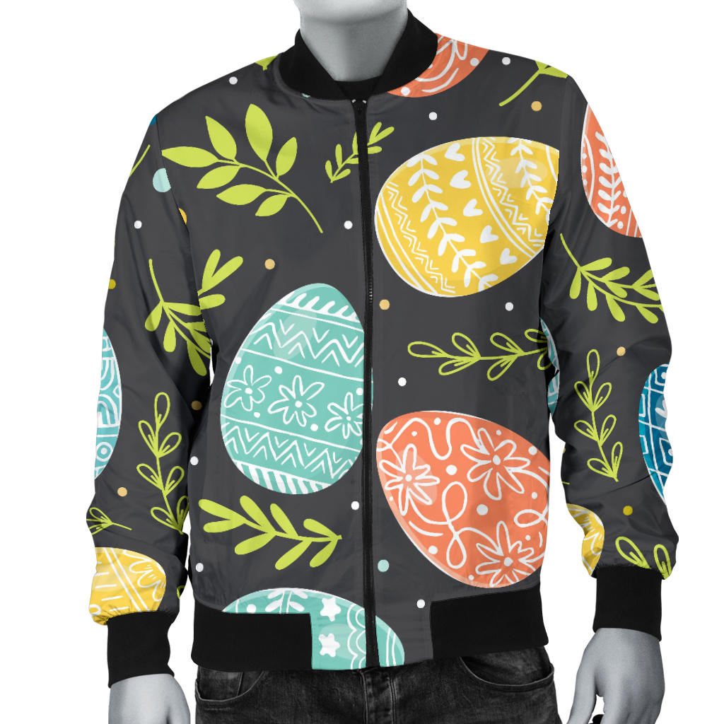 Easter Eggs Pattern Print Design RB01 Men Bomber Jacket