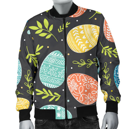 Easter Eggs Pattern Print Design RB01 Men Bomber Jacket