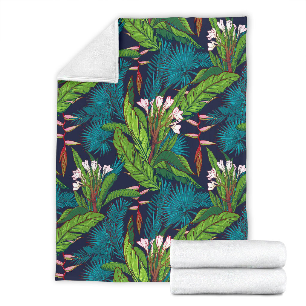 Rainforest Pattern Print Design RF01 Fleece Blanket