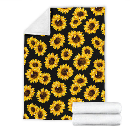 Sunflower Pattern Print Design SF05 Fleece Blanket
