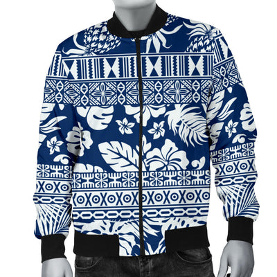 Hawaiian Themed Pattern Print Design H020 Men Bomber Jacket