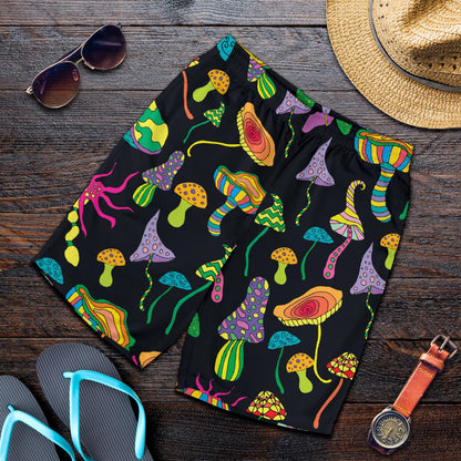 Psychedelic Mushroom Pattern Print Design A02 Mens Shorts
