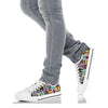 Tribal Aztec Triangle White Bottom Low Top Shoes