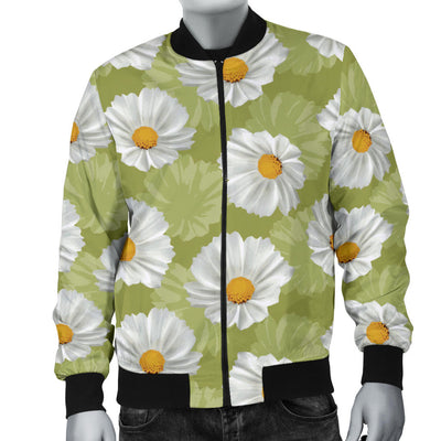 Daisy Pattern Print Design DS06 Men Bomber Jacket