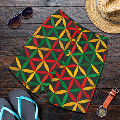 Rasta Pattern Print Design A04 Mens Shorts