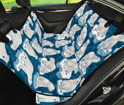 Polar Bear Pattern Print Design PB03 Rear Dog  Seat Cover