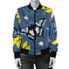 Monarch Butterfly Pattern Print Design 02 Women's Bomber Jacket