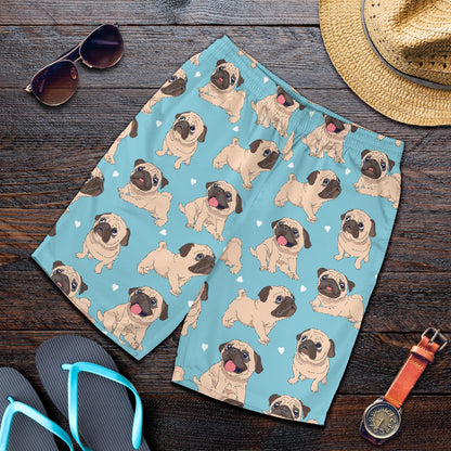 Pug Pattern Print Design A03 Mens Shorts