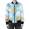 Angel Musician Pattern Print Design 09 Women's Bomber Jacket