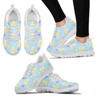 Easter Eggs Pattern Print Design RB015 Sneakers White Bottom Shoes