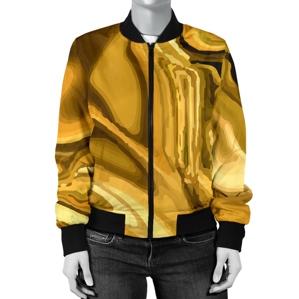 Liquid Pattern Print Design 03 Women's Bomber Jacket