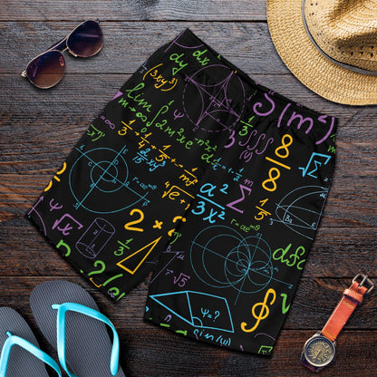 Math Pattern Print Design 03 Mens Shorts
