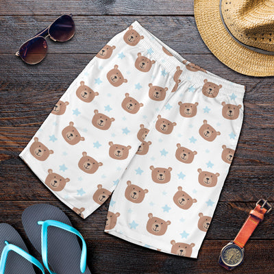 Bear Pattern Print Design BE02 Mens Shorts