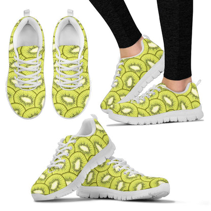 Kiwi Pattern Print Design KW07 Sneakers White Bottom Shoes