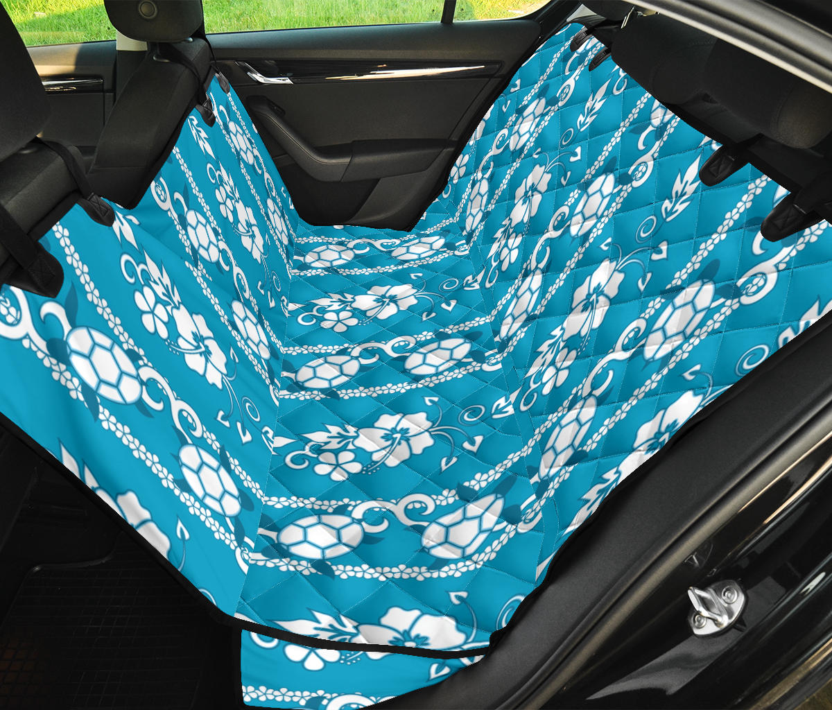 Hawaiian Themed Pattern Print Design H025 Rear Dog  Seat Cover