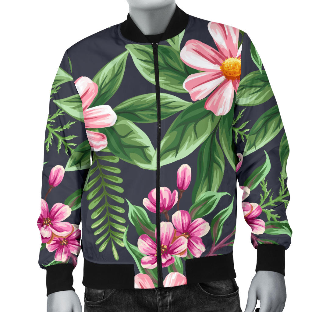 Summer Floral Pattern Print Design SF010 Men Bomber Jacket