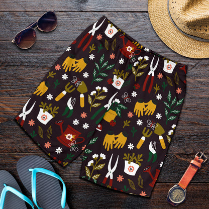 Gardening Pattern Print Design G05 Mens Shorts