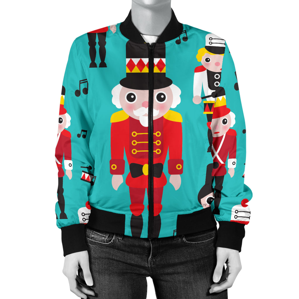 Nutcracker Pattern Print Design A03 Women's Bomber Jacket