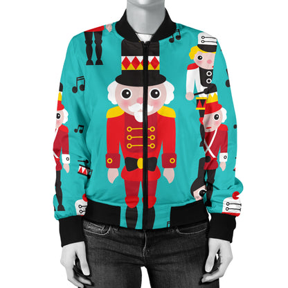Nutcracker Pattern Print Design A03 Women's Bomber Jacket