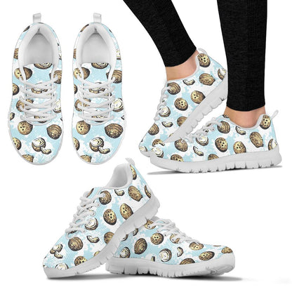 Coconut Pattern Print Design CN01 Sneakers White Bottom Shoes