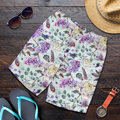 Lilac Pattern Print Design LI06 Mens Shorts