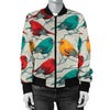 Birds Pattern Print Design 04 Women's Bomber Jacket