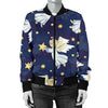 Angel Pattern Print Design 06 Women's Bomber Jacket