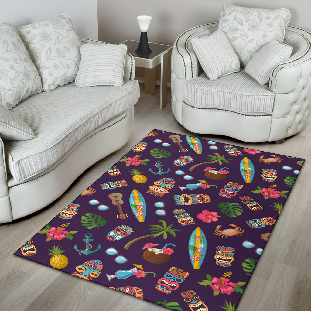 Hawaiian Themed Pattern Print Design H024 Area Rugs