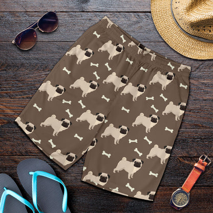 Pug Pattern Print Design A02 Mens Shorts