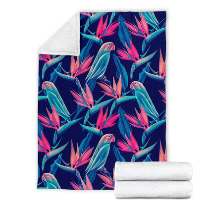 Tropical Flower Pattern Print Design TF024 Fleece Blanket