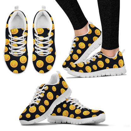 Bitcoin Pattern Print Design DO04 Sneakers White Bottom Shoes