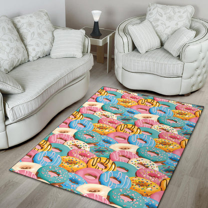 Donut Pattern Print Design DN01 Area Rugs