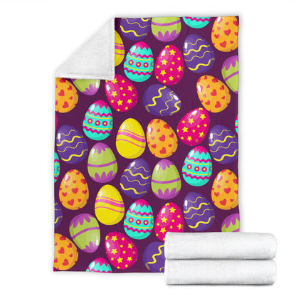 Easter Eggs Pattern Print Design RB04 Fleece Blanket