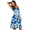 Plumeria Pattern Print Design PM015 Midi Dress