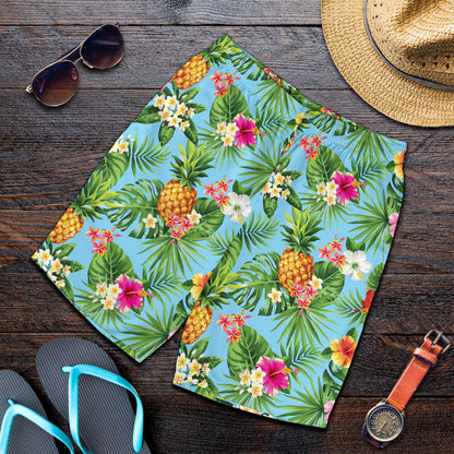 Pineapple Hawaiian flower Tropical  Mens Shorts
